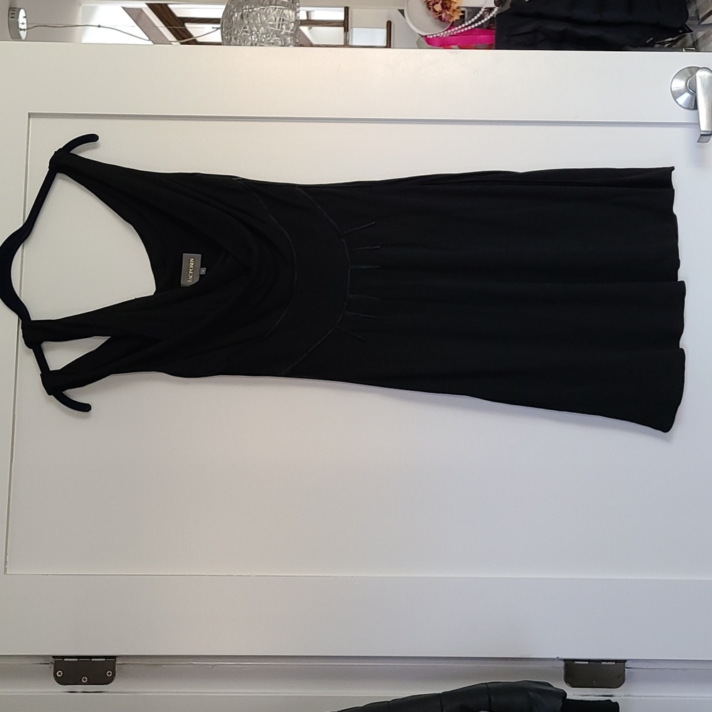 Zac Posen Black dress halter asymmetric mini